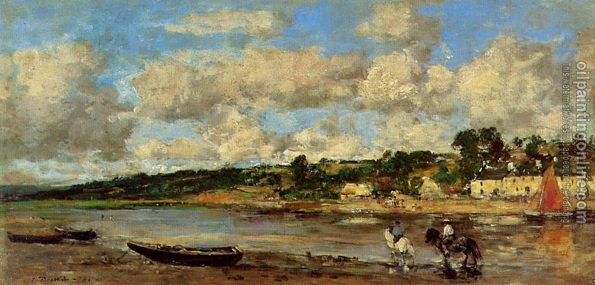 Boudin, Eugene - Le Faou, Banks of the River